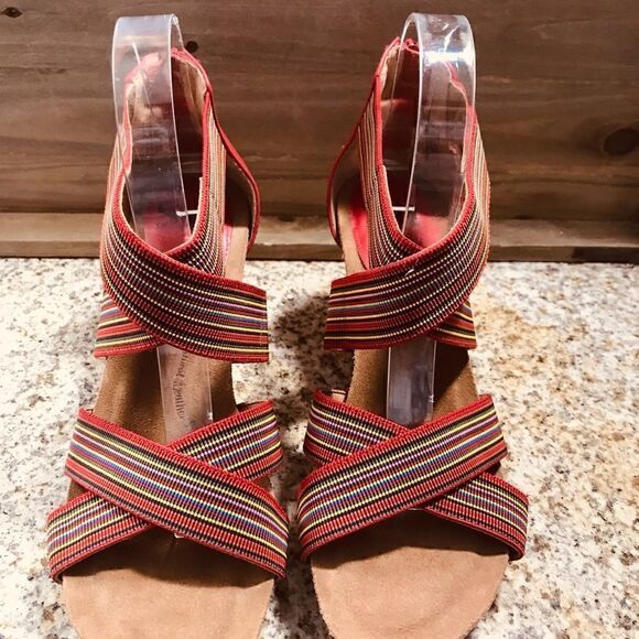 Sofft Red Wedge Sandals  - Picture 2 of 8